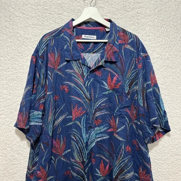 Tommy Bahama Men's Button Down Shirt Size 3XL Manriscala Blooms Floral Print